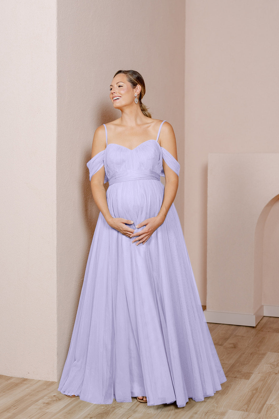 light purple maternity dress Rosalie Tulle Convertible Size:52 Long Jacket+46 Waist Adjust 42   to 48)(Height:6