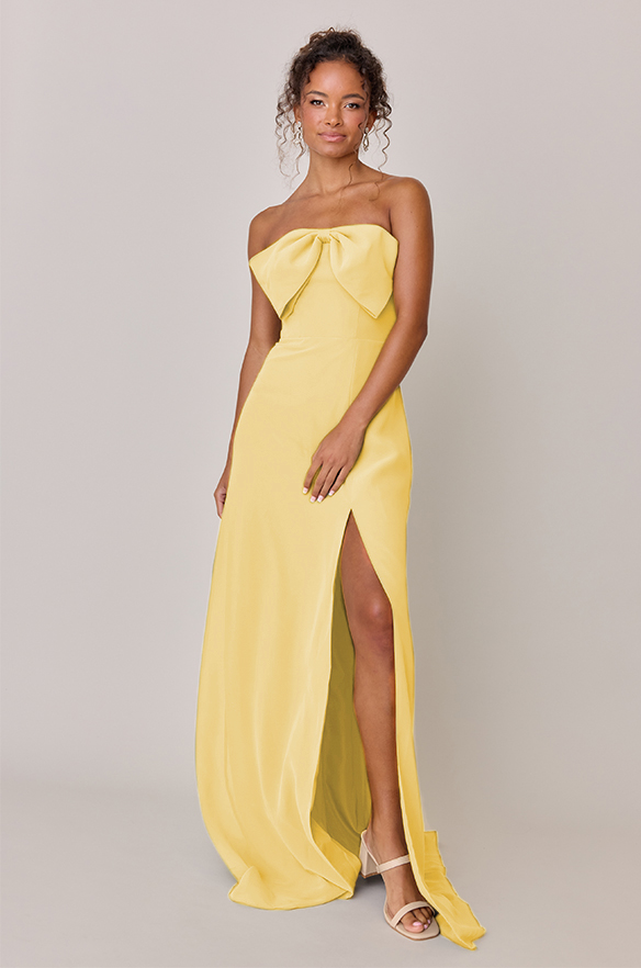 Monroe Chiffon Dress | Made To Order Yellow
