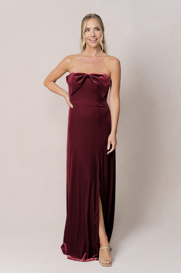 monroe satin off shoulder maxi dress Monroe Velvet Dress