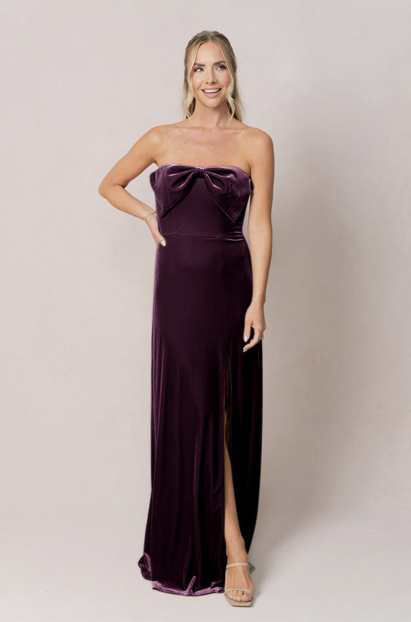 purple velvet dress Monroe Velvet Dress