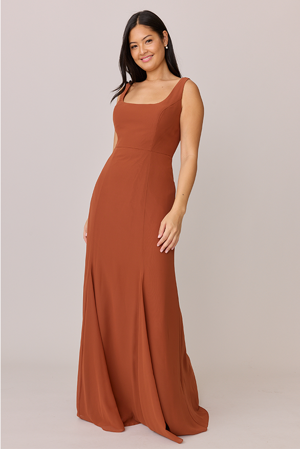 Nicole Chiffon Dress | Made To Order Marsala Nicole Chiffon Dress | Made To Order Marsala