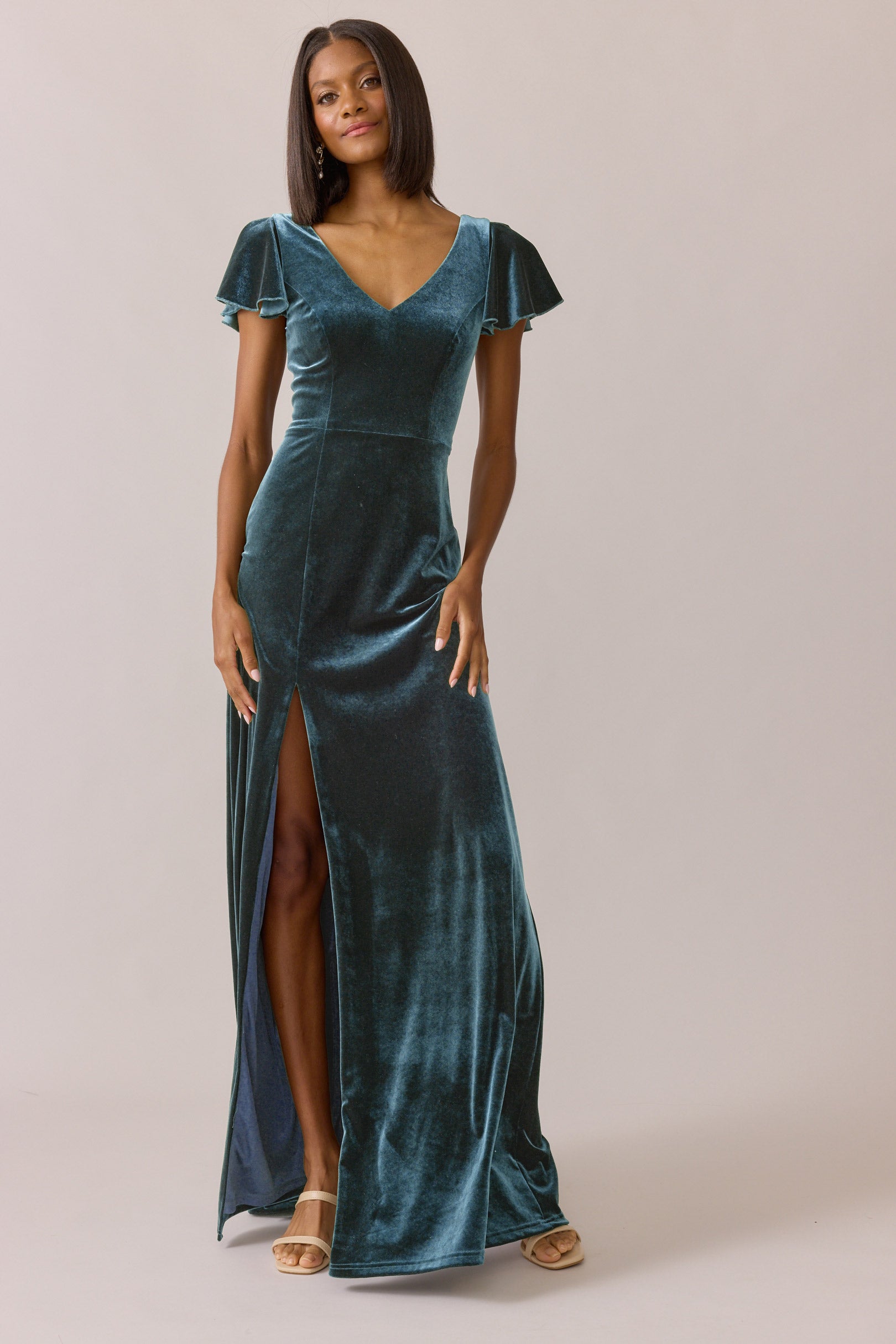 revelry velvet dresses Giselle Dress Halter neckline Built Vera Velvet Dress