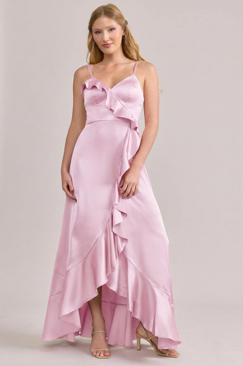 Paloma Satin Dress | Made To Order Toffee Paloma Satin Dress | Made To Order Toffee