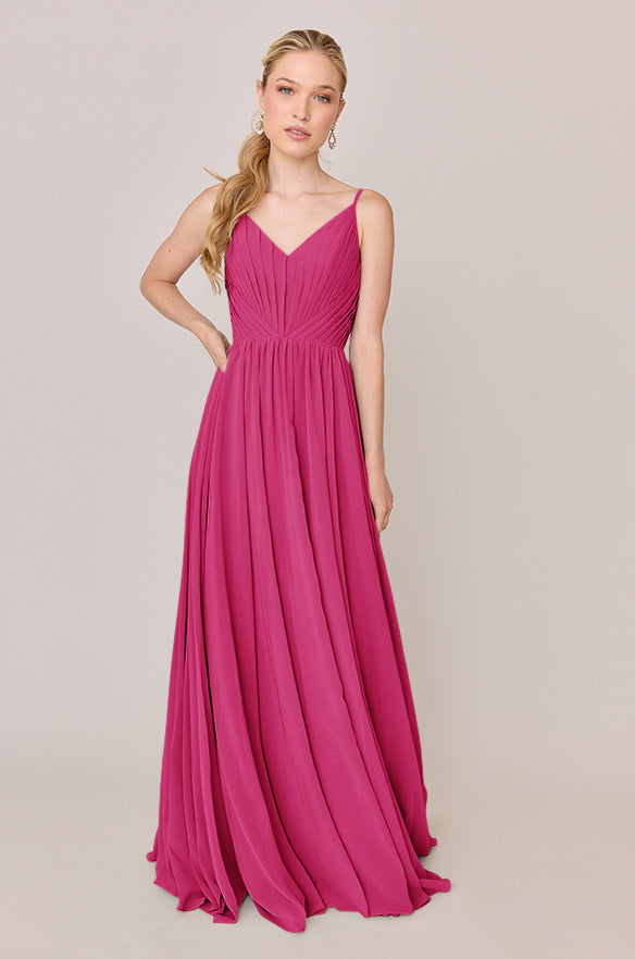 hot pink bridesmaid dresses Plus Size (2XL to 4XL) By the way Hot Pink Bridesmaid Dresses-Inexpensive Poly