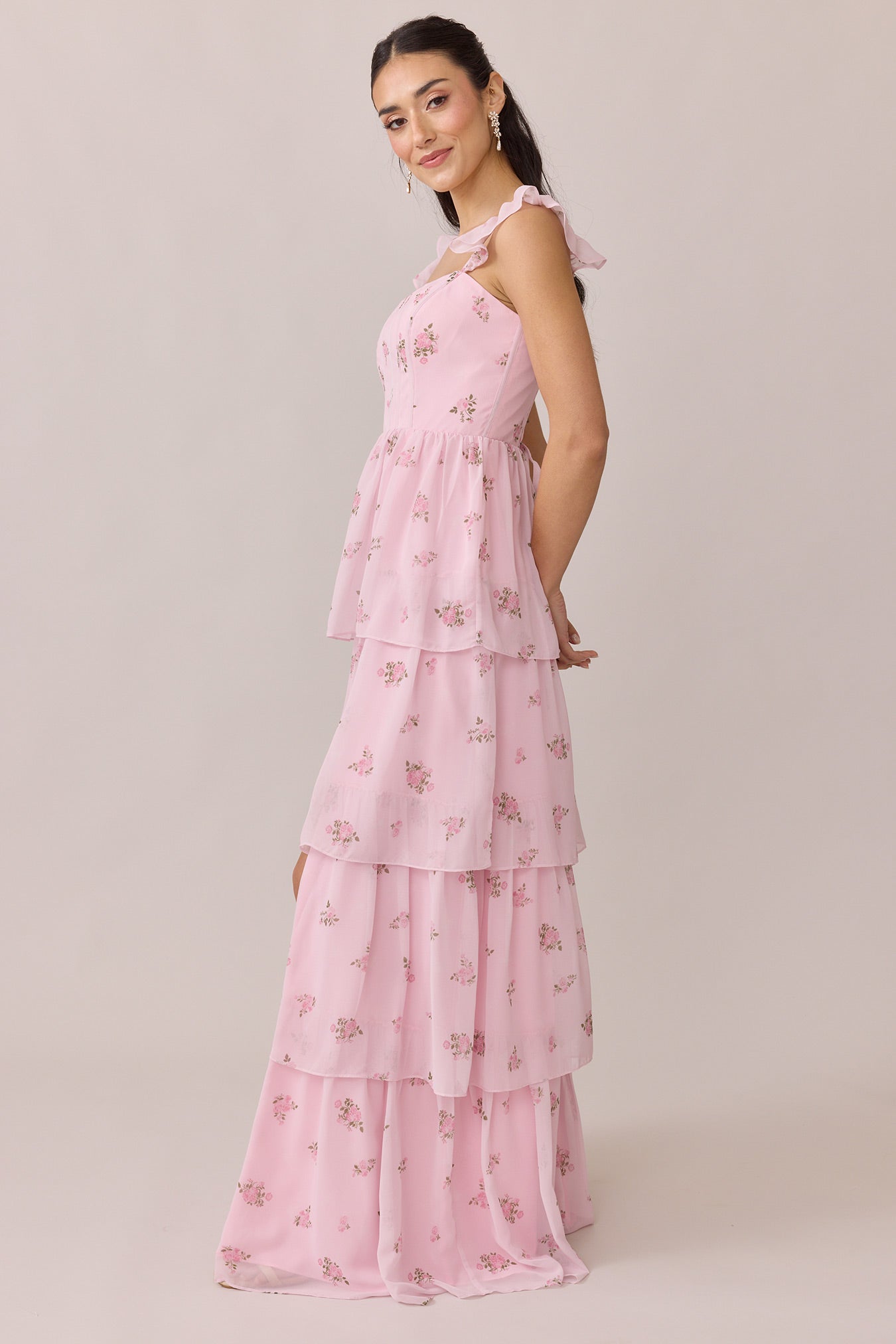 Poppy Chiffon Floral Print Dress