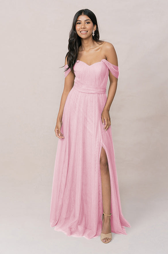 convertible dress Rosalie Tulle ethereal bridesmaid dress can Tropical Cocktail Dress Guide: Color:DUSTY ROSE Nude Blush