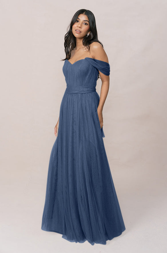 blue dress for baby girl Rosalie Tulle Convertible Dress