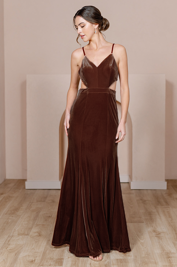 Sample Mahogany Ryah Velvet Dress | Ready To Ship 10 Sample Mahogany Ryah Velvet Dress | Ready To Ship 10