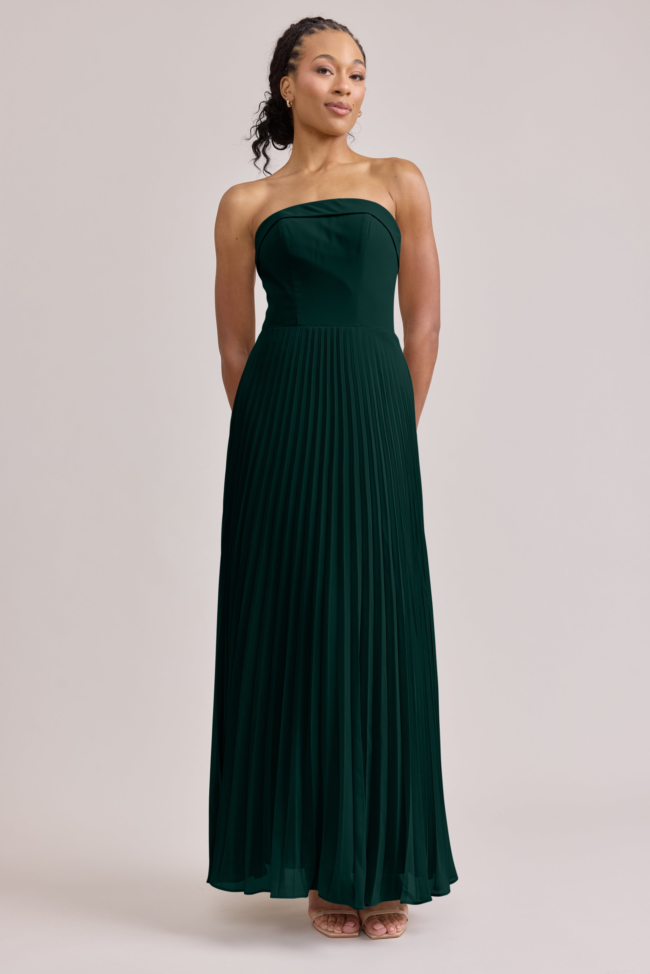 Saylor Chiffon Pleated Dress