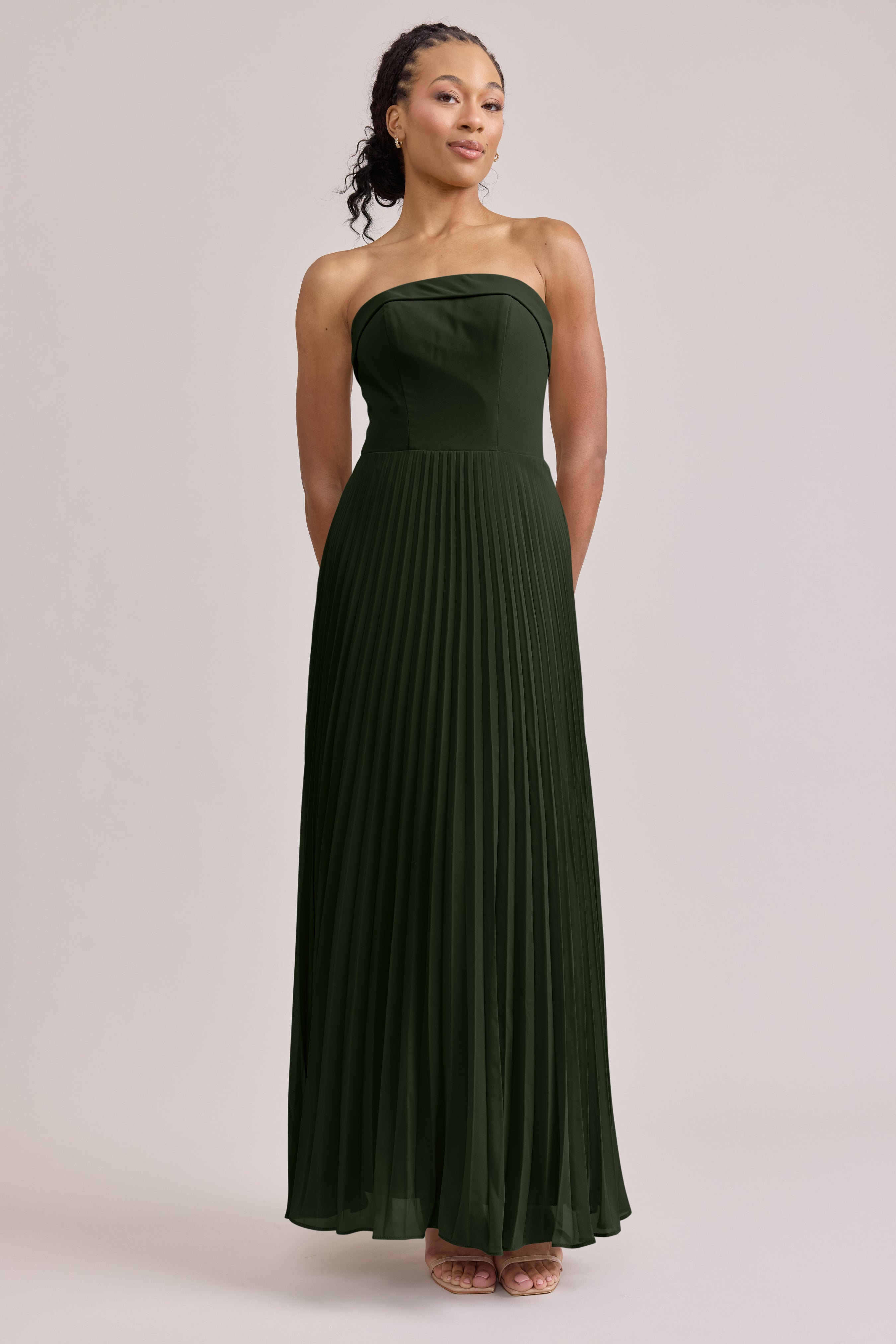 Saylor Chiffon Pleated Dress