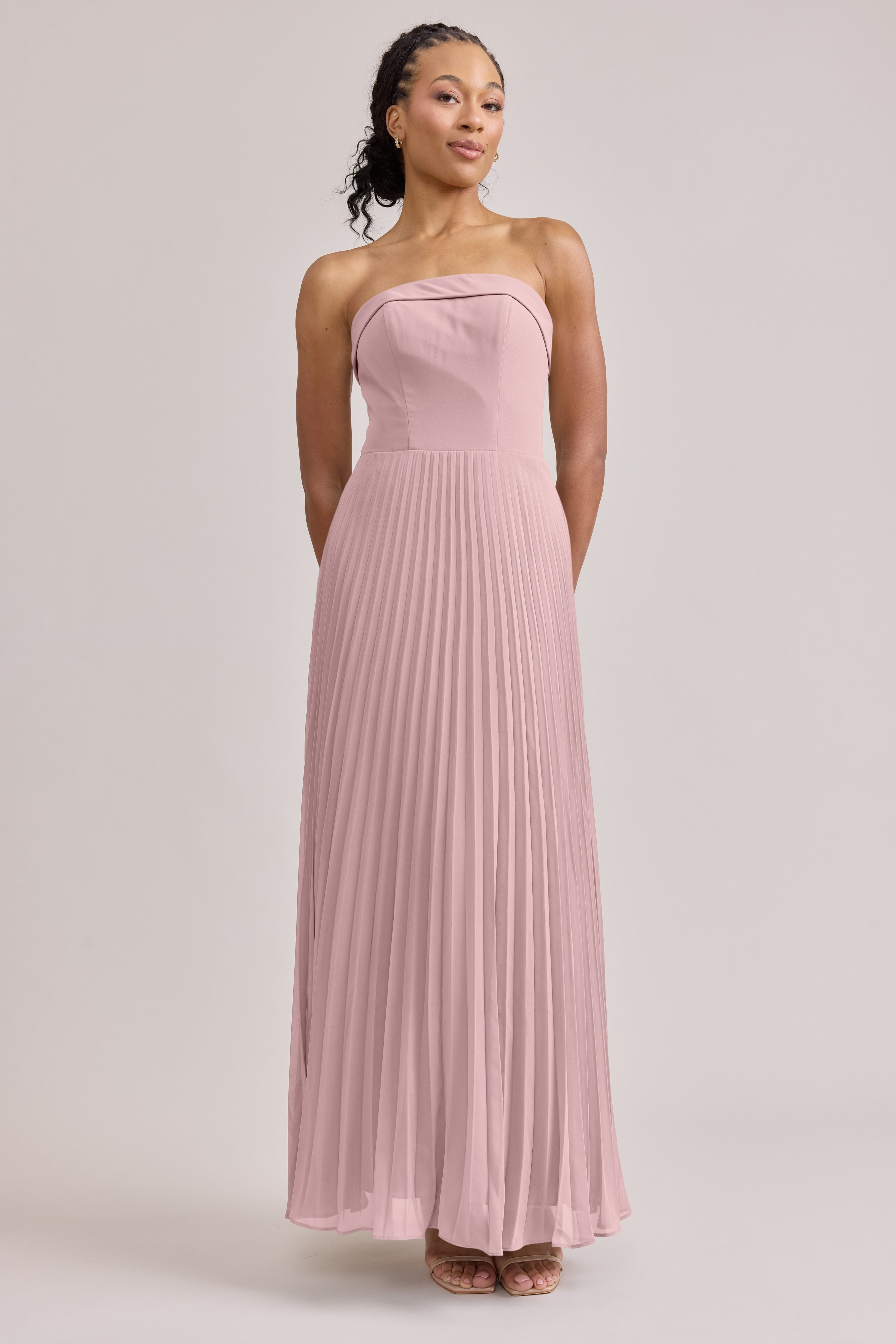 Saylor Chiffon Pleated Dress