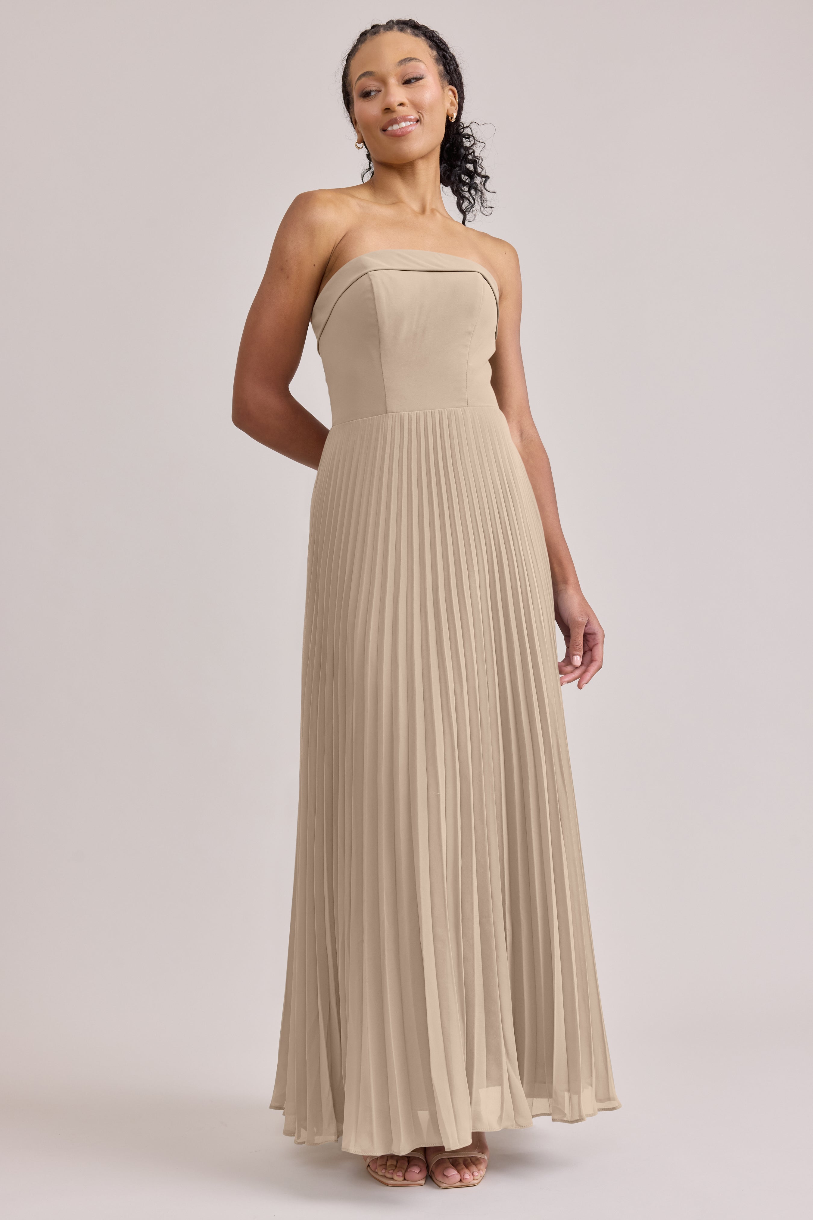 Saylor Chiffon Pleated Dress