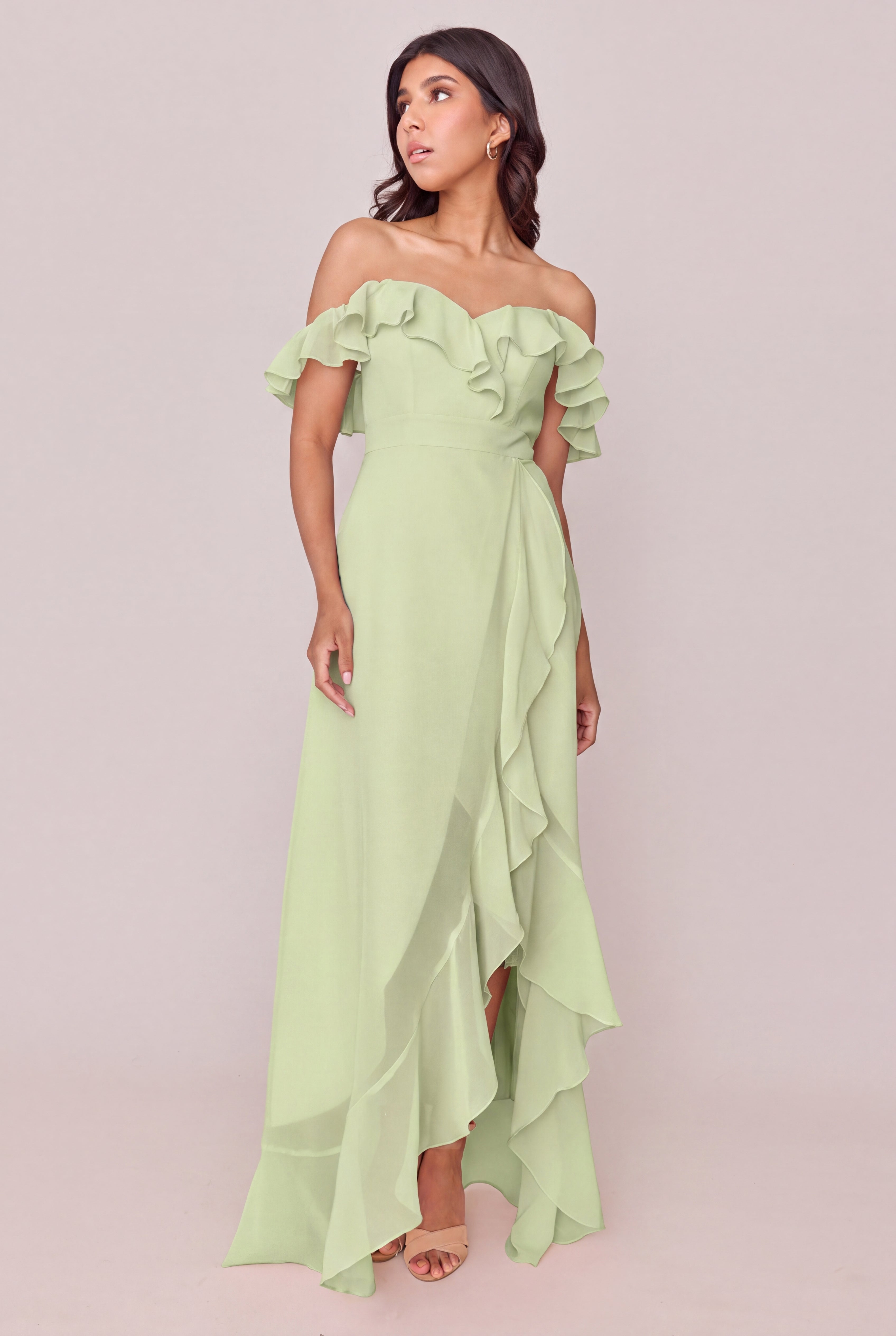 Scarlet Chiffon Dress