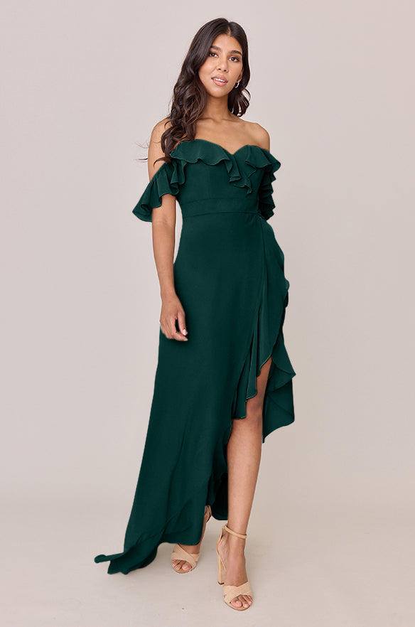 scarlet bridesmaid dresses Women's Scarlet Sheath V-Neck Velvet Midi Dress 0/1/2 Red MEAN BLVD Red / 1 main image 1