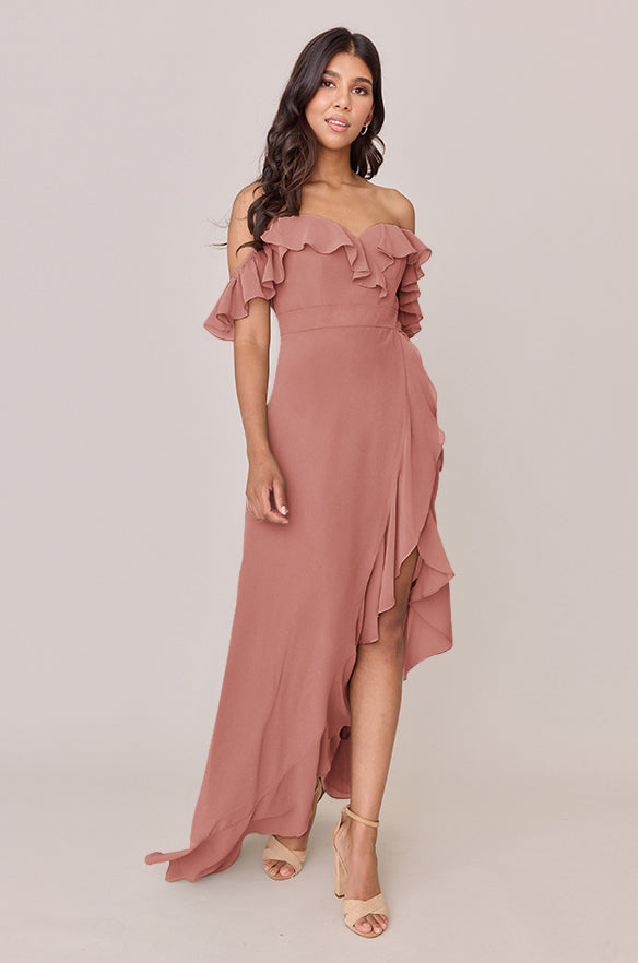 Scarlet Chiffon Dress