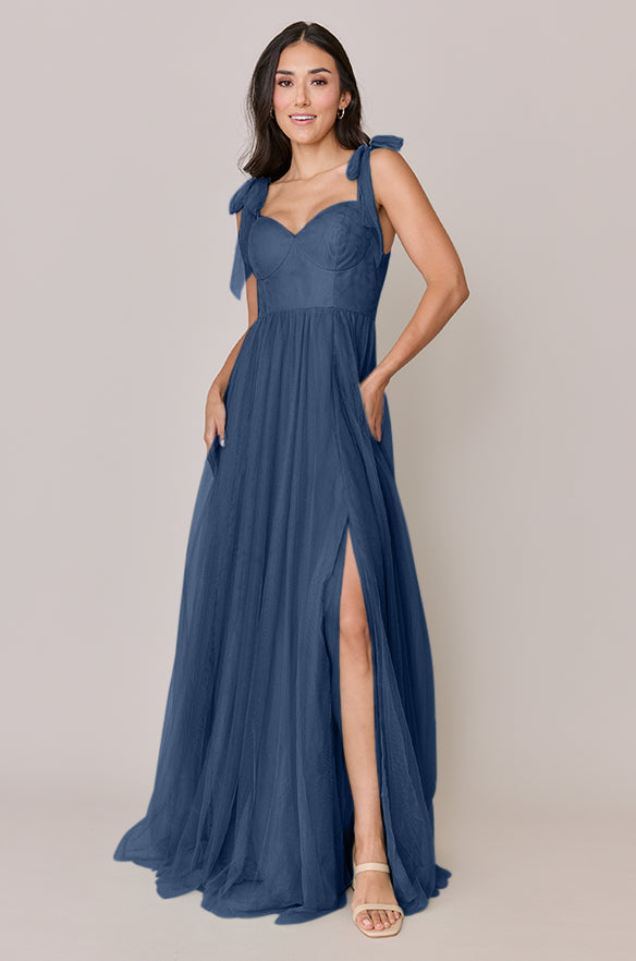 serenity blue dress Tulle Mens Size:10.0 EW assisted dressing the Azure Serenity ensures Long Lace Gown with
