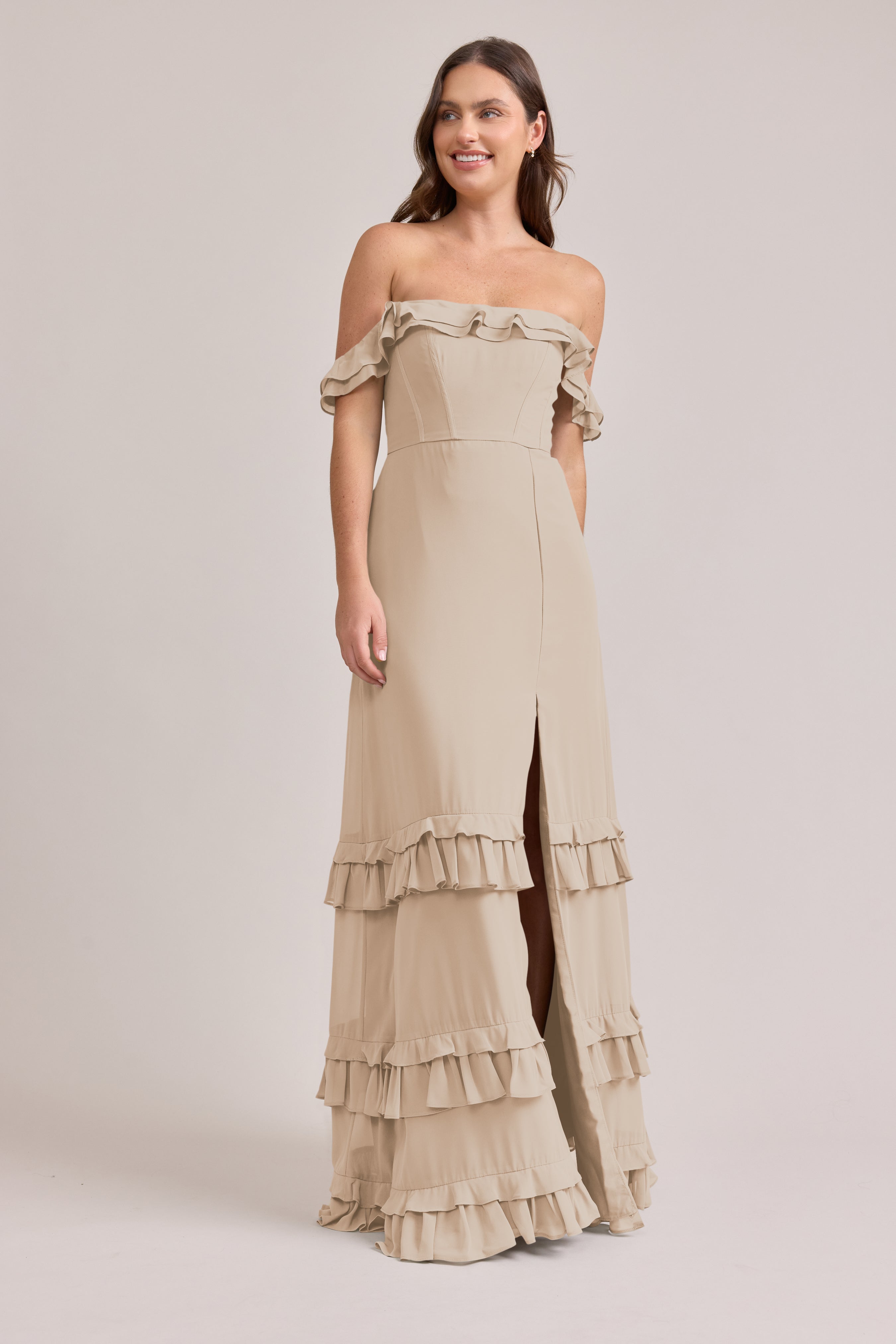 sachin and babi light blue dress Blair Chiffon Dress