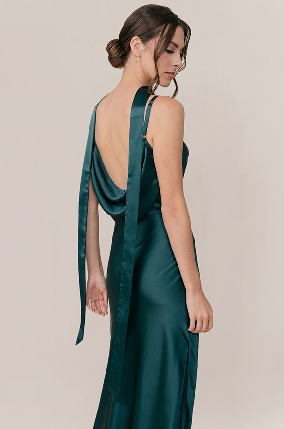 Pictured with Nadia in Classic Emerald Satin