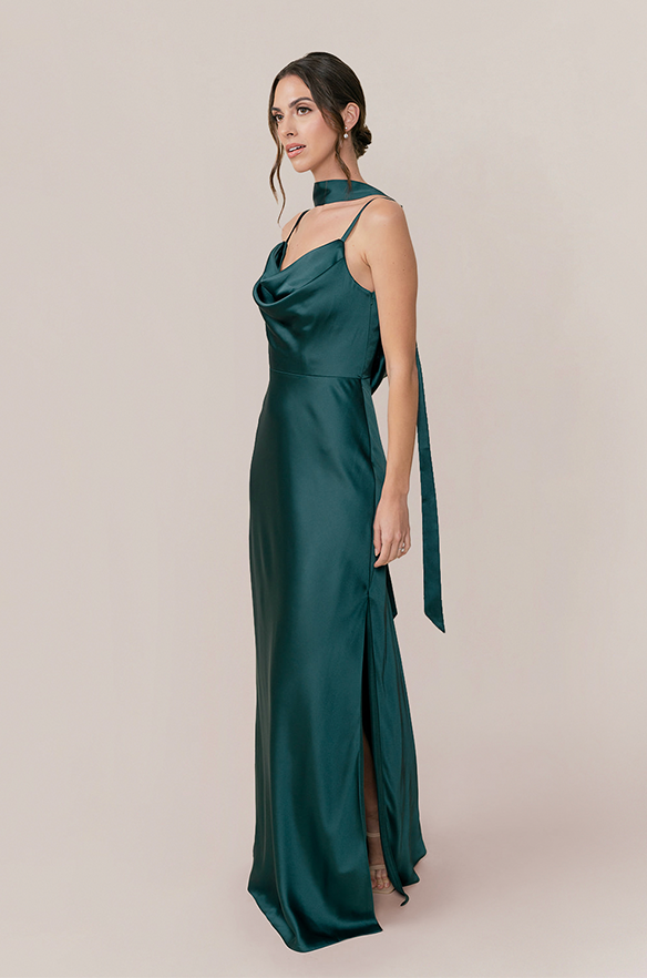 Pictured with Nadia in Classic Emerald Satin