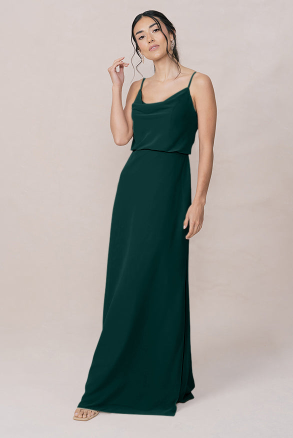skye shoulder tie dress in champagne Champagne Crystal One-Shoulder Maxi Dress S