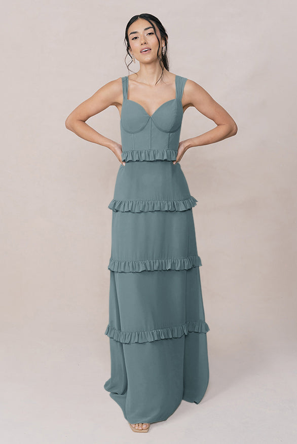 sachin and babi light blue dress Mackenzie Chiffon Dress