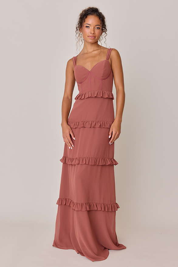 Sloane Chiffon Dress | Made To Order Baby Pink Sloane Chiffon Dress | Made To Order Baby Pink