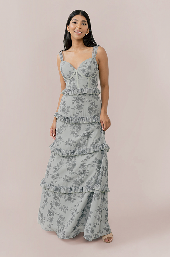 Sloane Chiffon Floral Print Dress