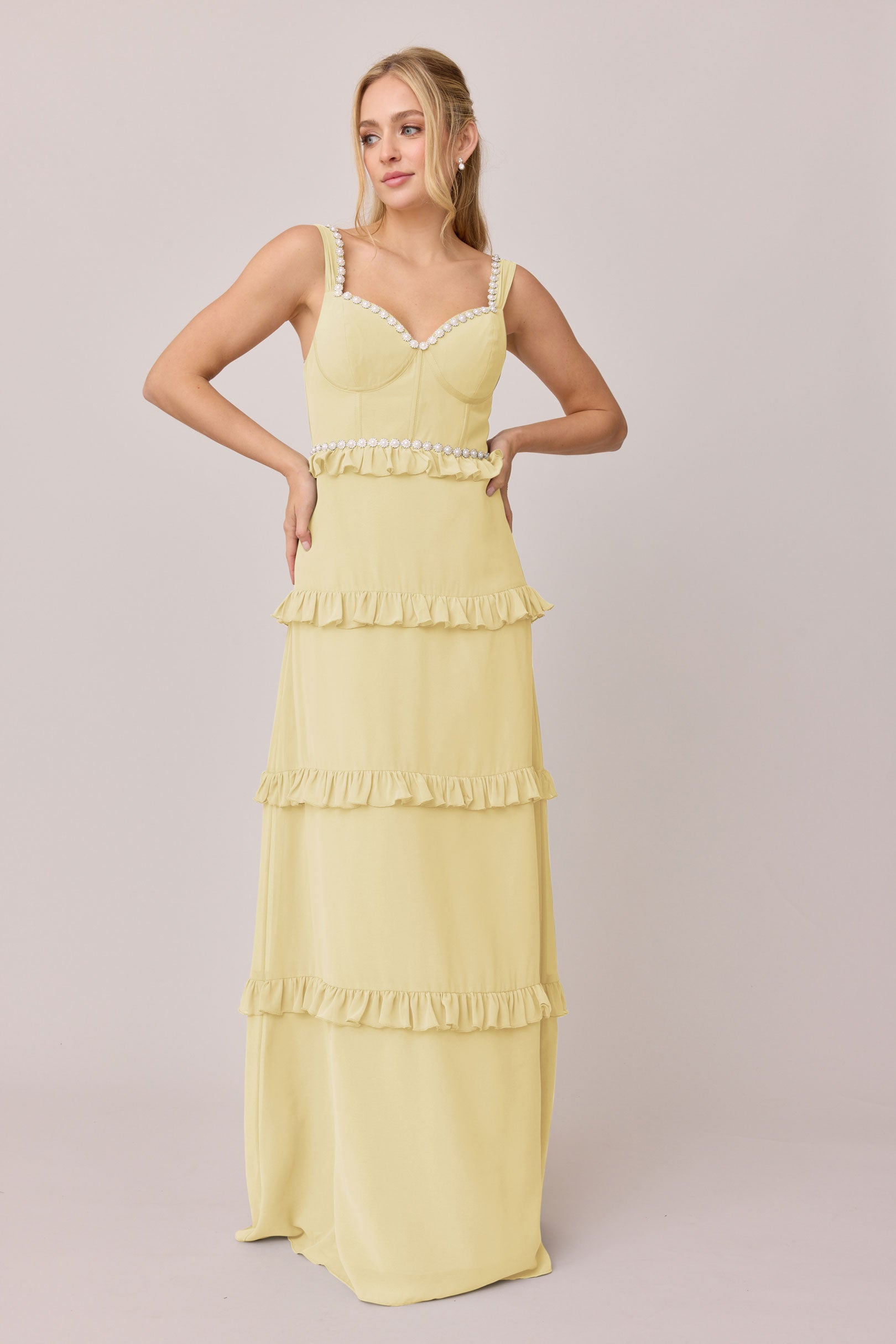 revelry sloane chiffon dress Sloane Luxe Chiffon Dress