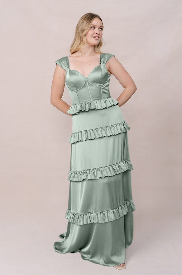 Sloane Satin Dress | Made to Order Sage Sloane Satin Dress | Made to Order Sage