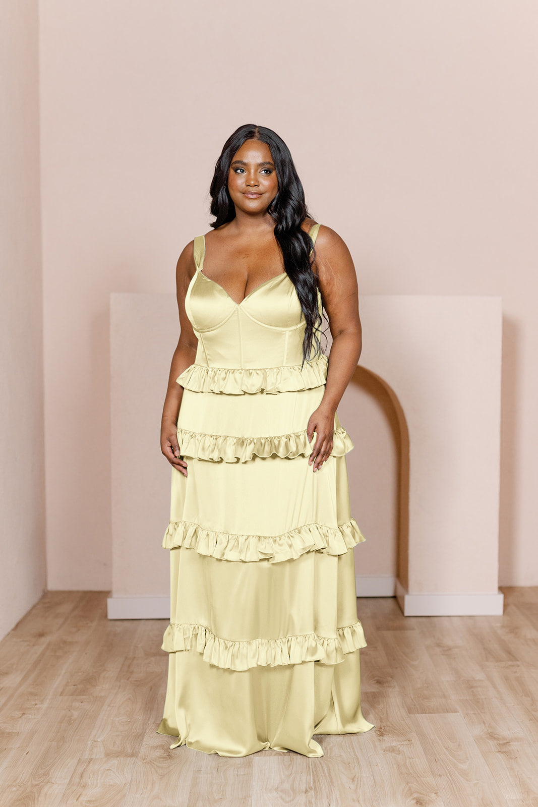 Sloane Satin Dress | Made To Order Yellow Sloane Satin Dress | Made To Order Yellow