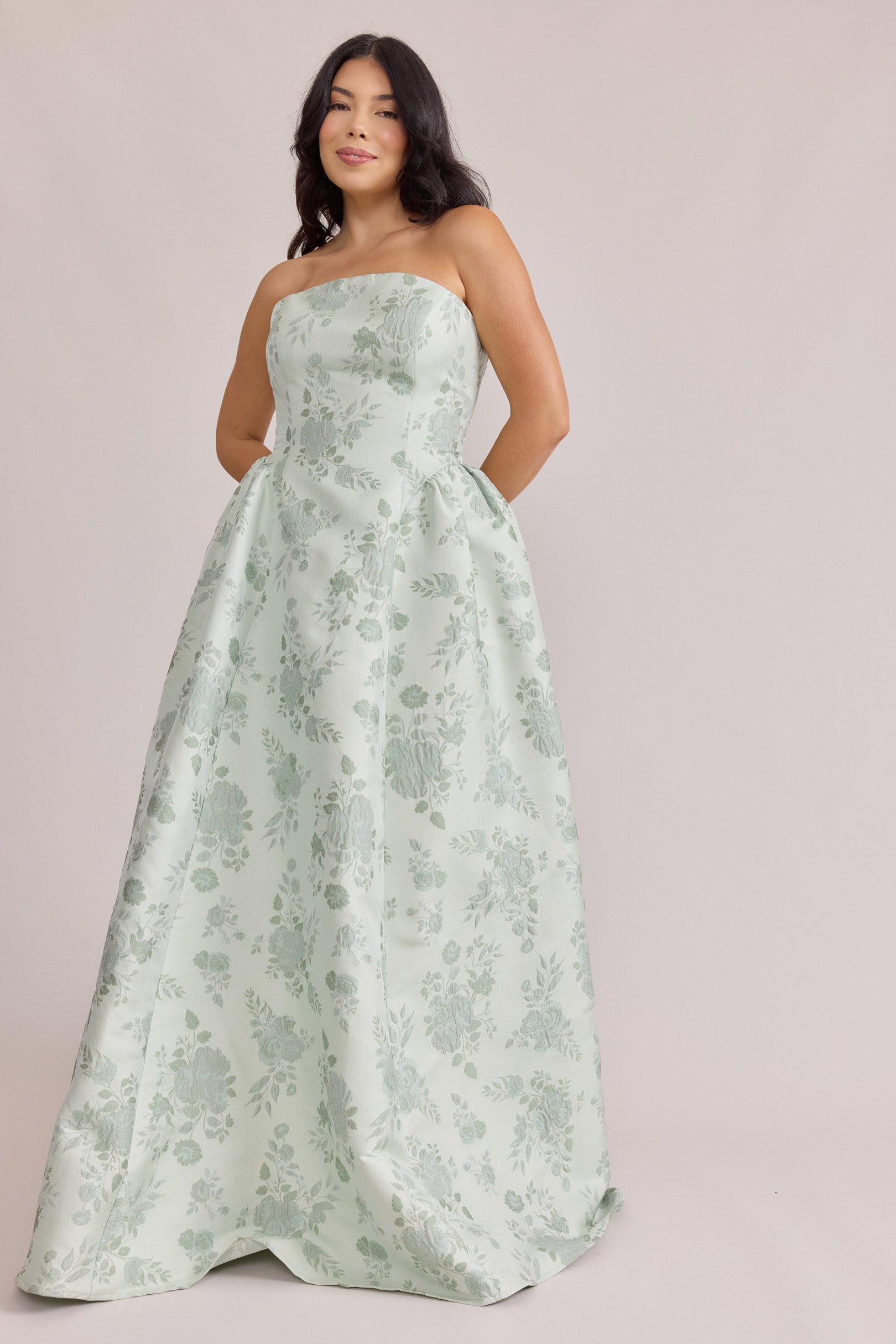 pistachio green wedding guest dress CAMILLE BLOUSON DRESS main image 1