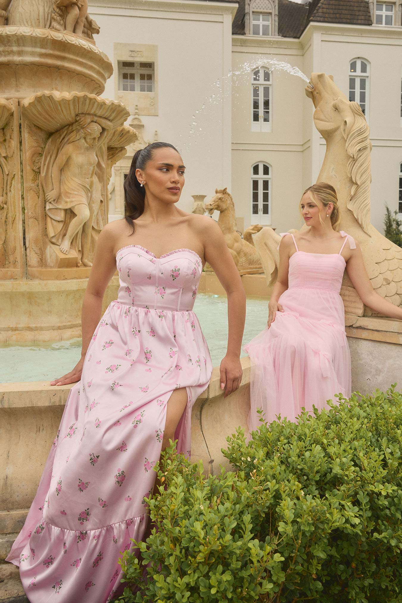 Formal Pastel Pink Floral Dress Light Pink 3D Flowers A Line Prom