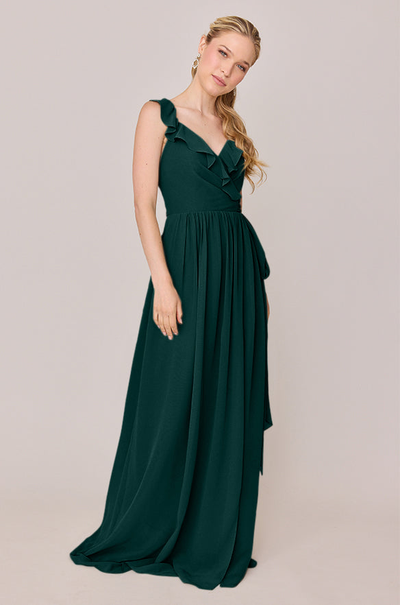 Valerie Chiffon Faux Wrap Dress