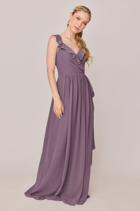 Valerie Chiffon Faux Wrap Dress