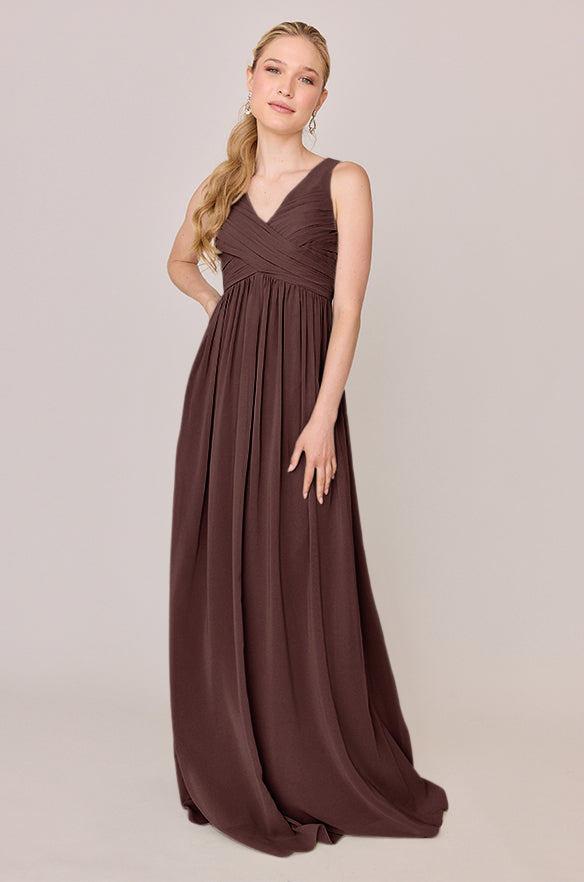 white christmas dresses Kennedy Blue Zoey Chiffon Platinum Bridesmaid Dress