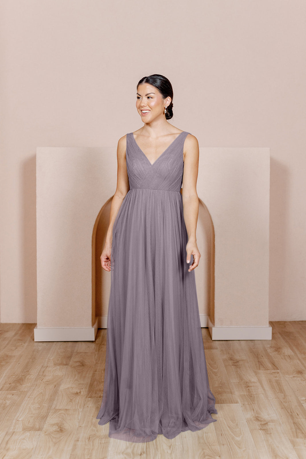 Dusty Quartz Bridesmaid Dress at Revelry | Nicola Tulle Dress | Made to Order Dusty Quartz