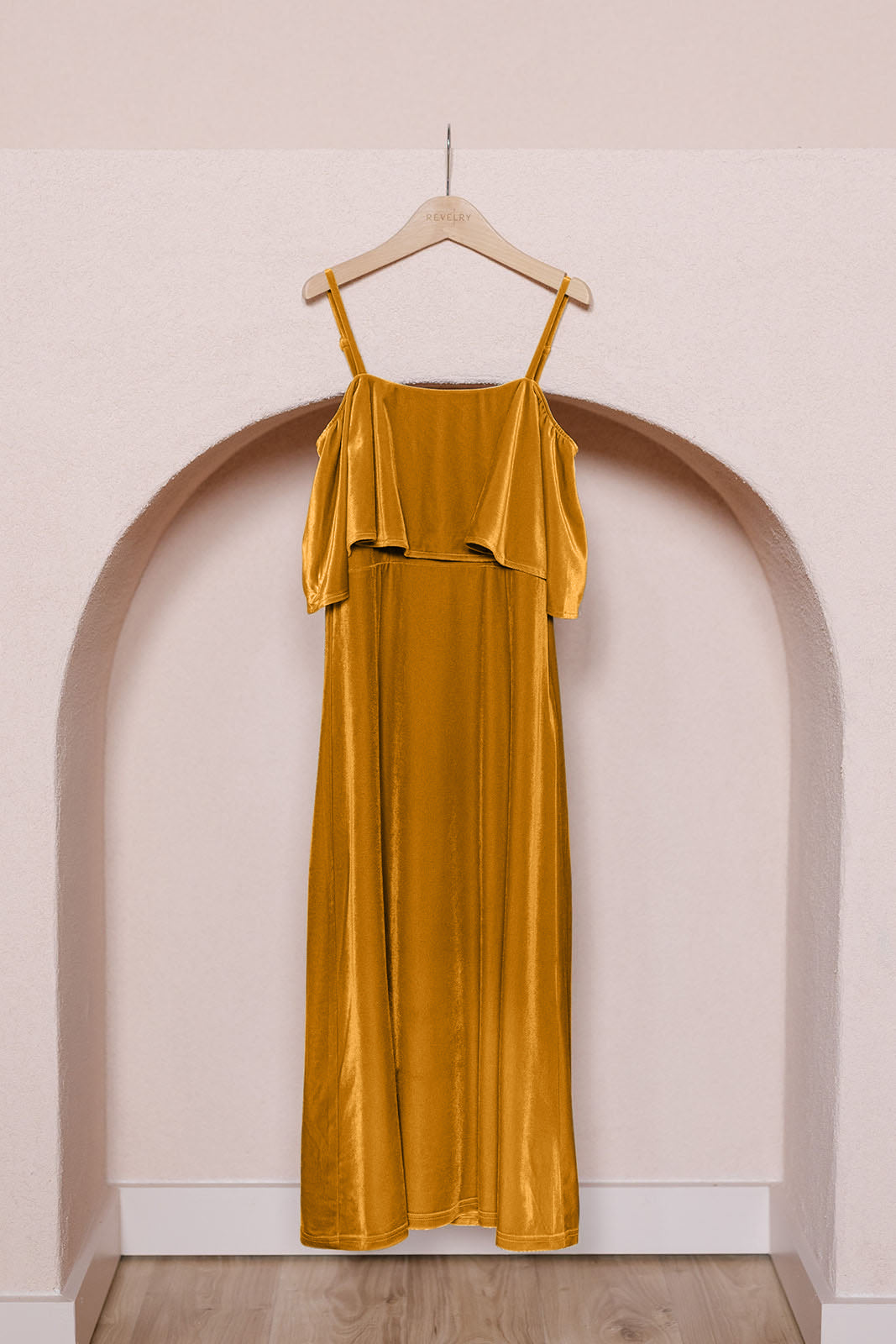 mustard yellow velvet dress Juniors Riley Convertible TDC Basha Tiered Puffy ** Material Everyday Cute Look Height:160-170