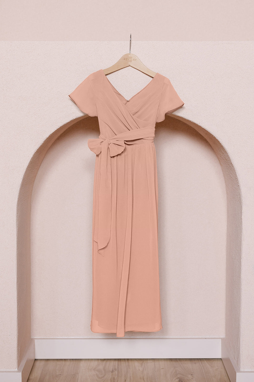 Juniors Harper Chiffon Faux Wrap Dress