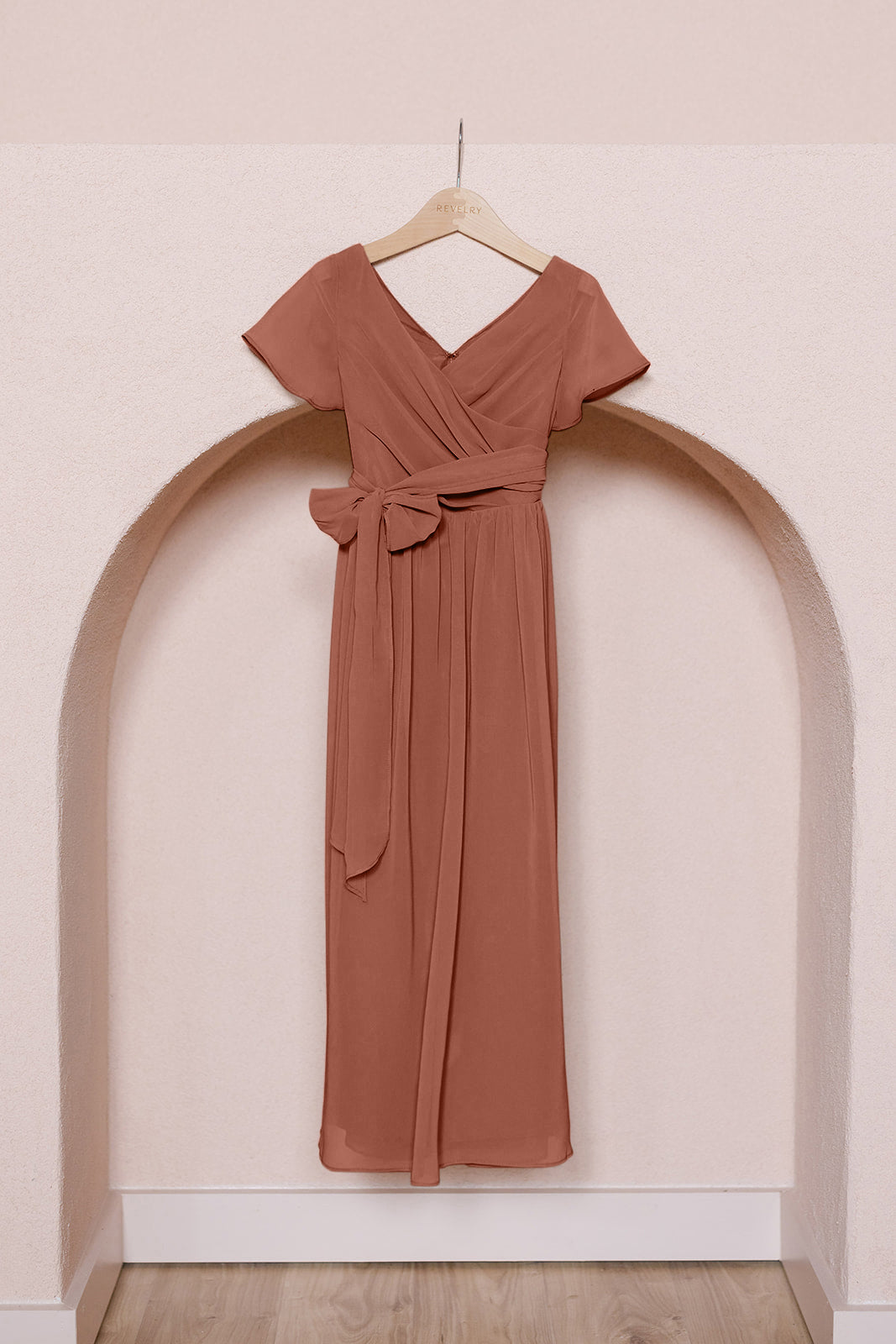 Juniors Harper Chiffon Faux Wrap Dress