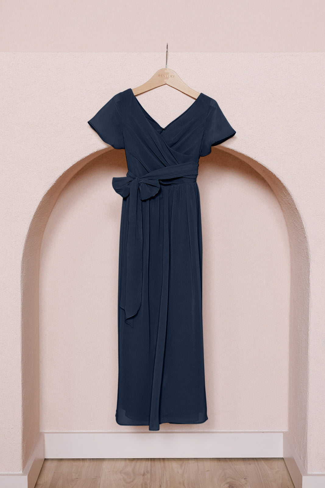 Juniors Harper Chiffon Faux Wrap Dress