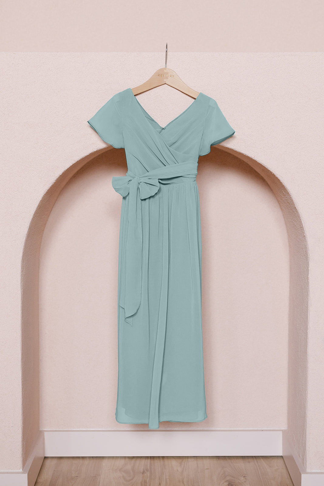 Juniors Harper Chiffon Faux Wrap Dress