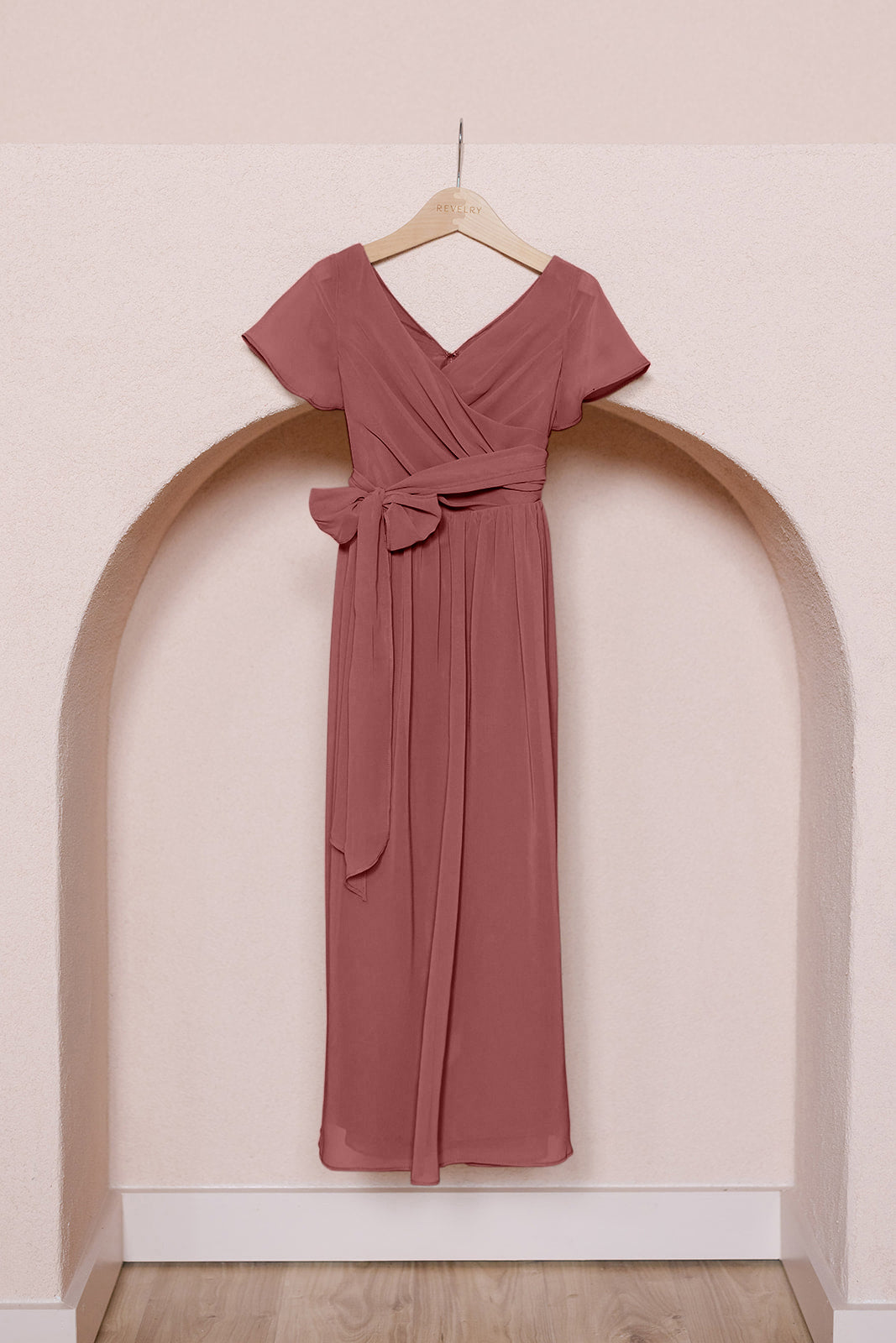Juniors Harper Chiffon Faux Wrap Dress