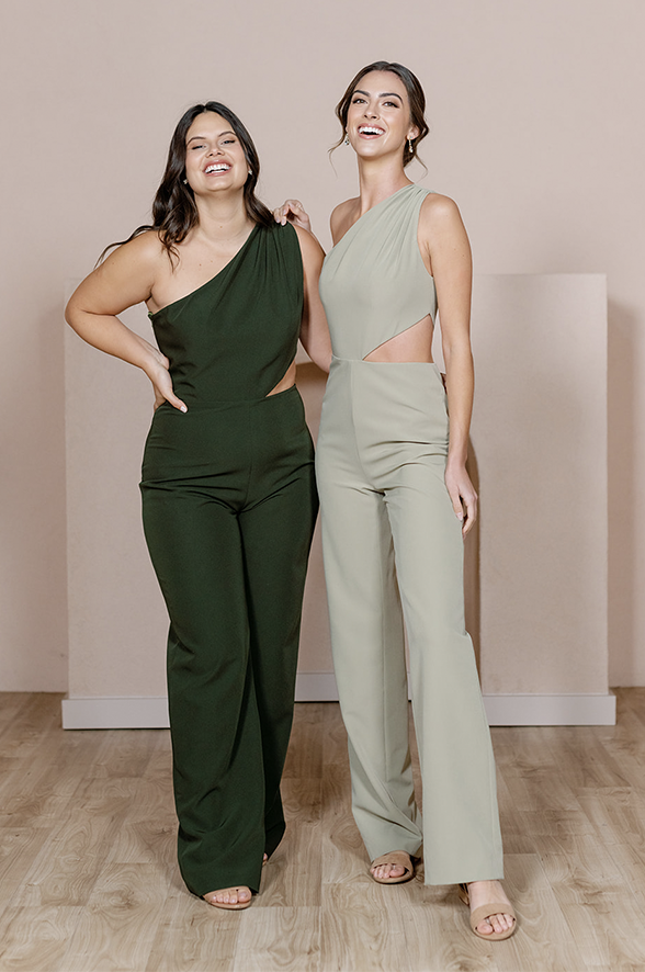 How To Style Green Jumpsuit - Blushing Rose Style Blog