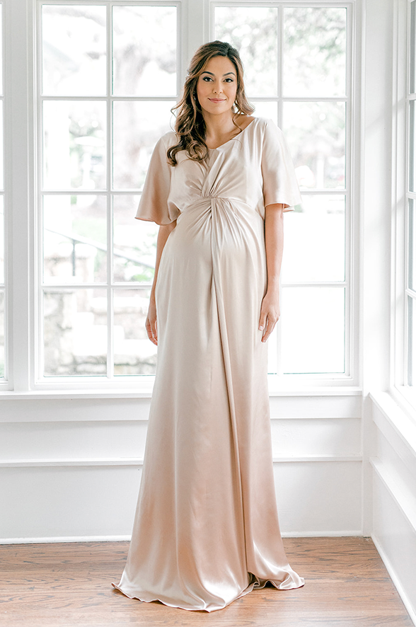 Maternity Gwen Satin Dress | Made To Order