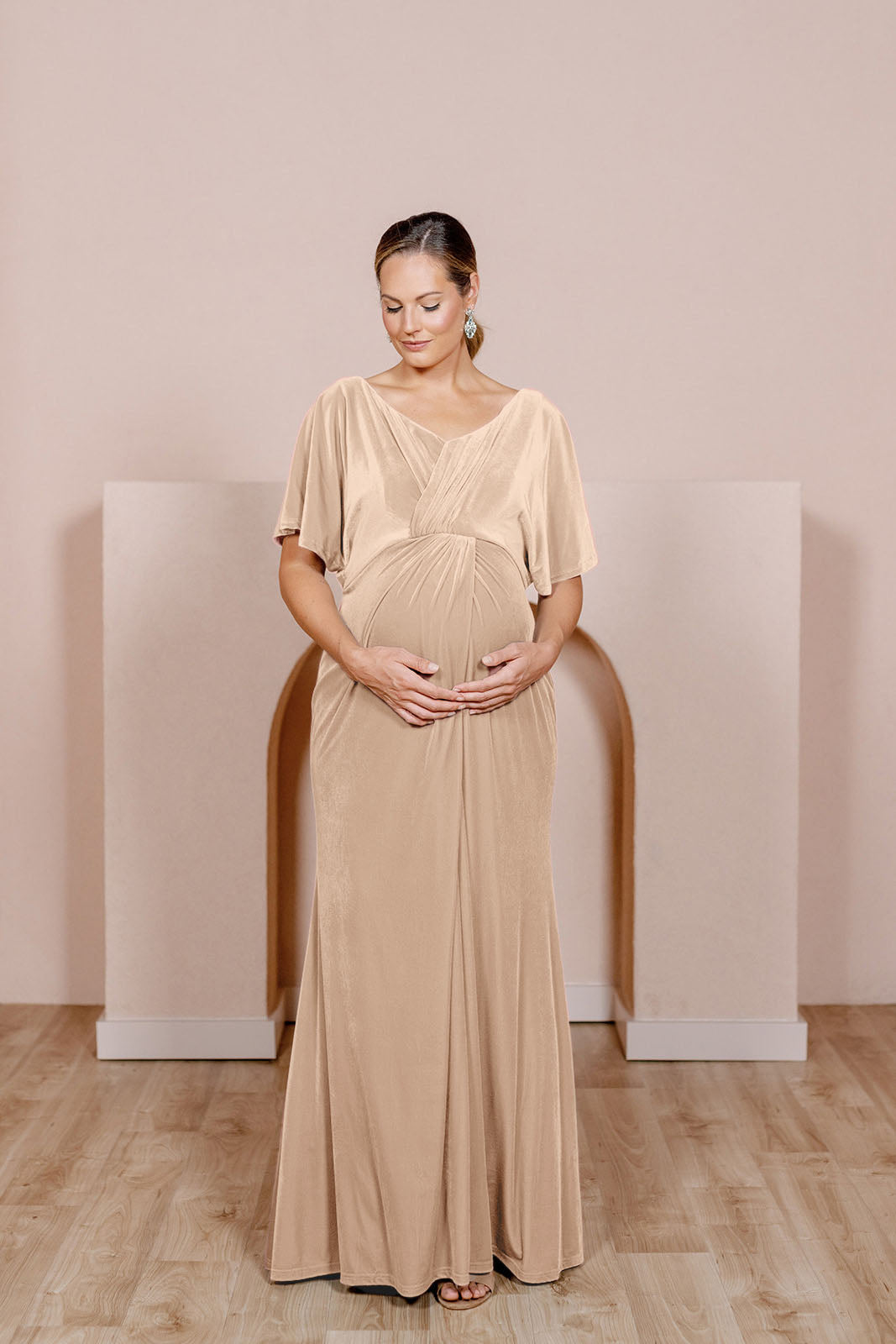 velvet maternity dress Maternity Gwen Velvet Dress