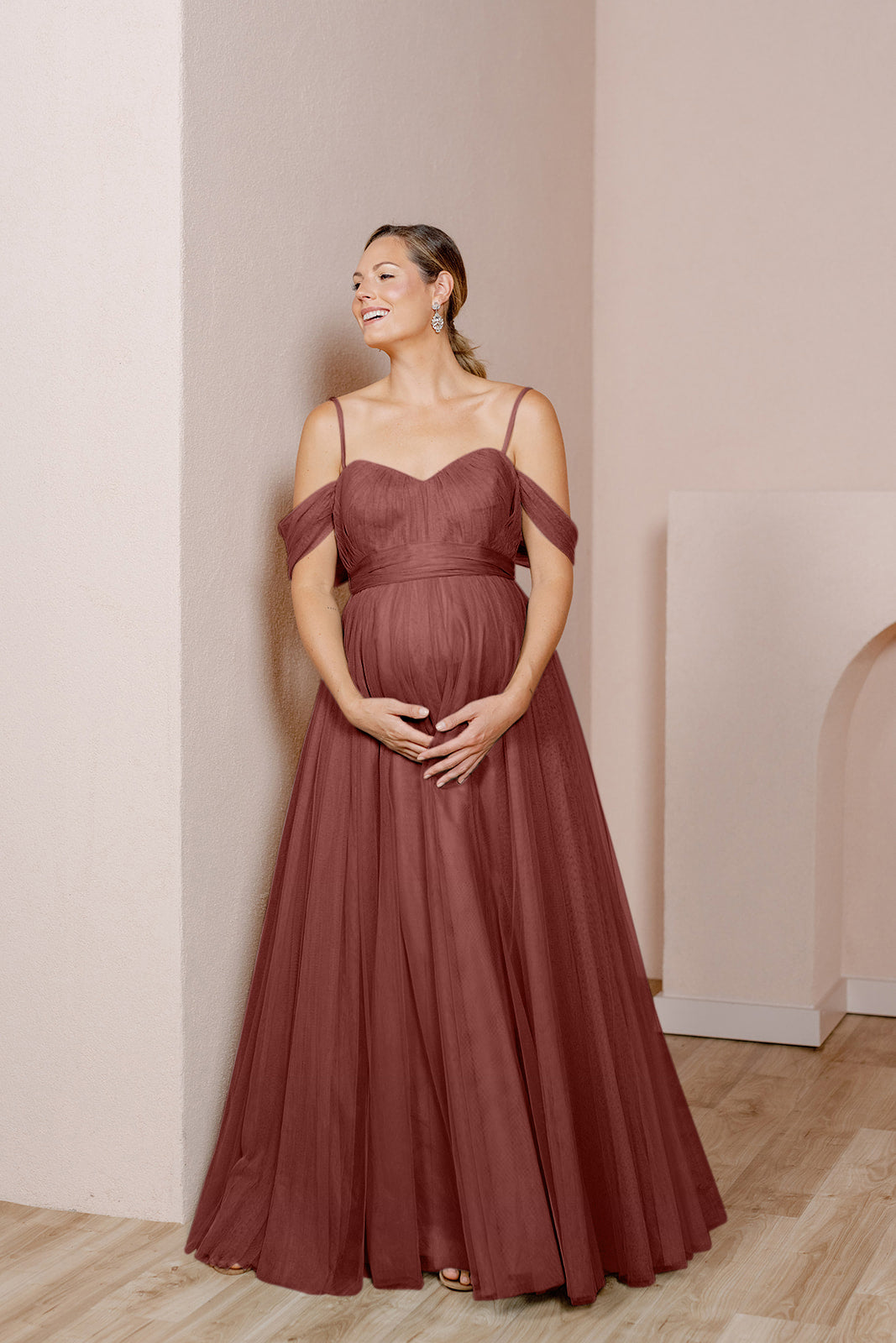 Maternity Rosalie Tulle Convertible Dress | Made To Order Cinnamon Rose Maternity Rosalie Tulle Convertible Dress | Made To Order Cinnamon Rose