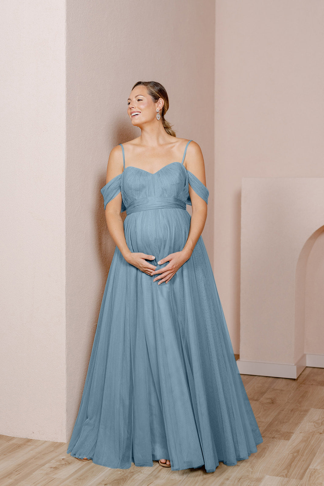 slim fit dress slacks Maternity Nova Satin Dress