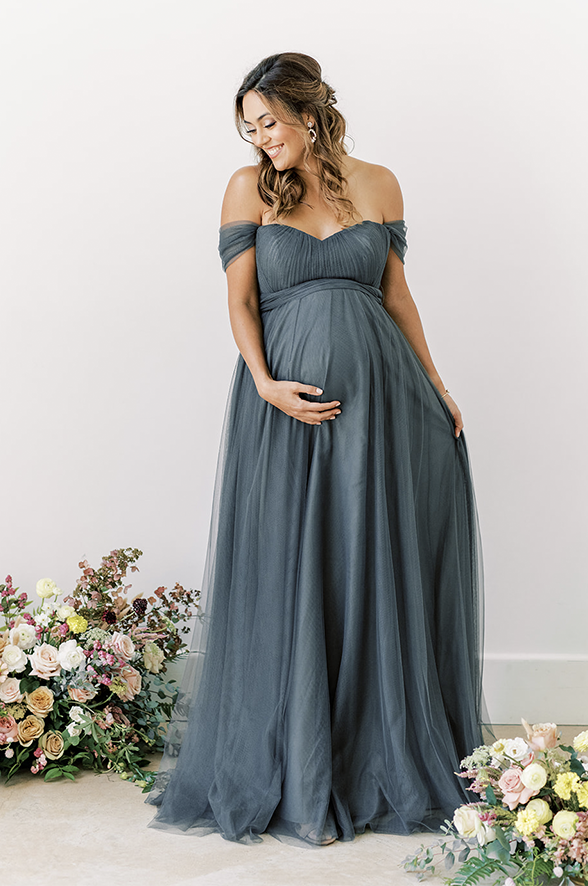 Maternity Rosalie Tulle Convertible Dress - Main Image