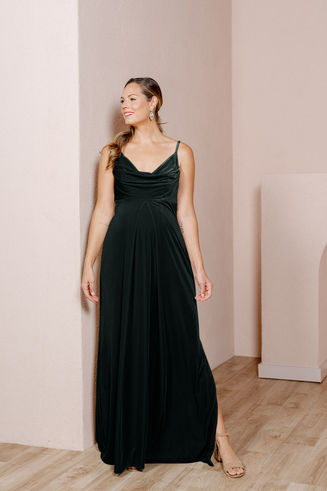 Maternity Skye Velvet Dress