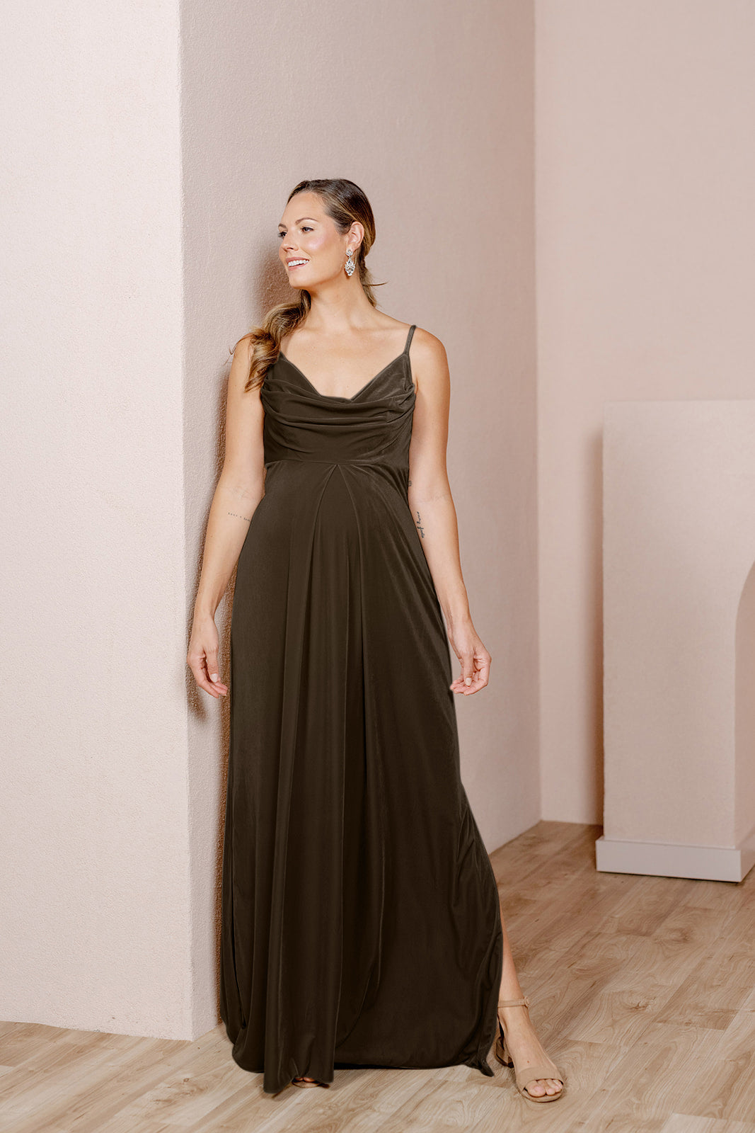 Maternity Skye Velvet Dress | Made To Order Dusty Olive Maternity Skye Velvet Dress | Made To Order Dusty Olive